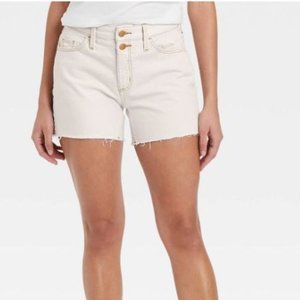 NWT Women's High-Rise Curvy Midi Jean Shorts - Universal Thread Size 14 TARGET